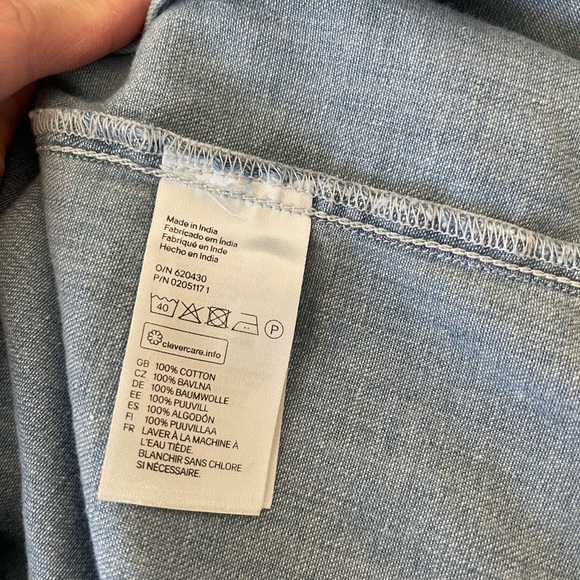 H&M Light Blue Denim Shirt - Picture 5 of 6